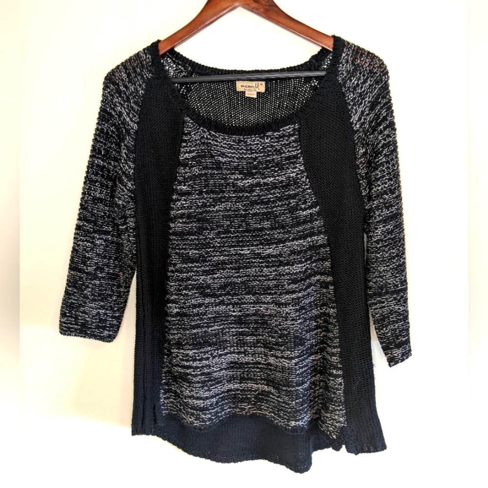 Black and White Knit Sweater